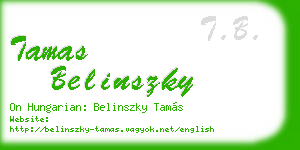 tamas belinszky business card